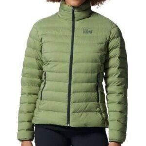 Mountain Hardware Deloro Down Jacket in Light Cactus, Size Large